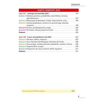 Annales BREVET 2024 - Maths