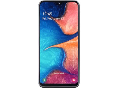 Samsung Galaxy A20e - 4G smartphone - double SIM - RAM 3 Go / Mémoire interne 32 Go - microSD slot - Écran LCD - 5.8 - 1560 x 720 pixels - 2x caméras arrière 13 MP, 5 MP - front camera 8 MP - noir