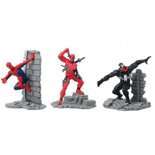 Set de 3 figurines : Spider-Man, Venom, Deadpool Semic 7 cm