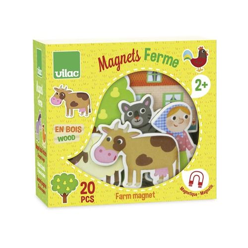 Non Communiqué Multicolore Magnets De La Ferme En Bois
