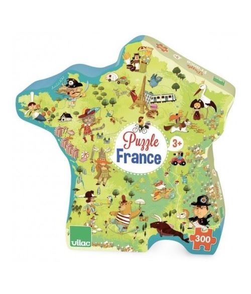 Puzzle Vilac Carte des merveilles de France 300 Pièces
