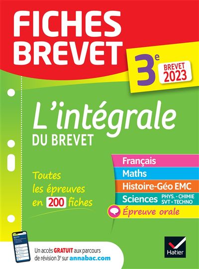 Fiches brevet l'integrale du brevet