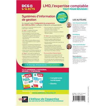 DCG 8 Systèmes d'information de gestion Manuel et applications 5e édition 2023-2024
