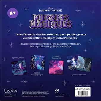 LA REINE DES NEIGES 2 - Puzzles Magiques - 5 puzzles 25 pièces - Disney