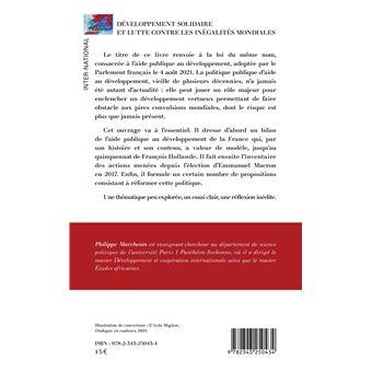 Développement solidaire et lutte contre les inégalités mondiales