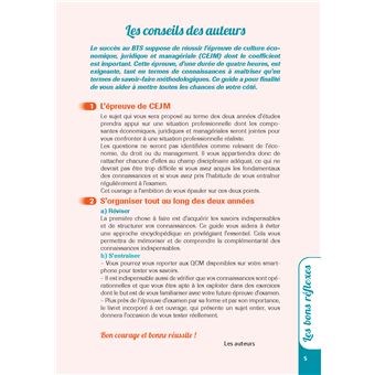 Mémo BTS Culture Économique, Juridique et Maganériale Réflexe - 2022