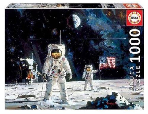 PUZZLE 1000 FIRST MEN ON THE MOON, ROBERT MCCALL