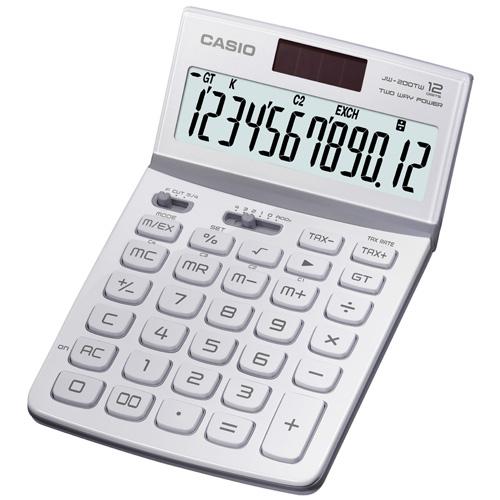 Casio Calculatrice JW-200TW - Gamme Design - Blanche