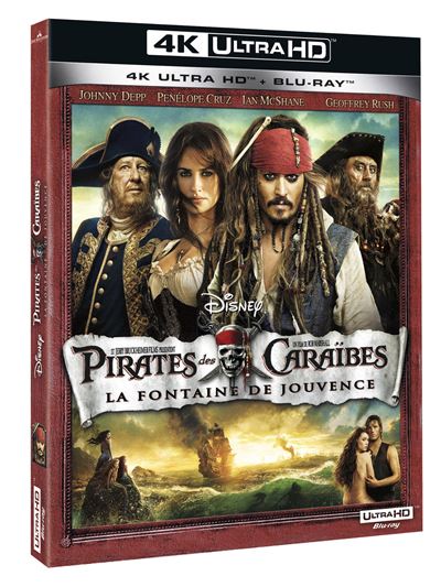 Pirates des Caraïbes 4 : La Fontaine de Jouvence Blu-ray 4K Ultra HD