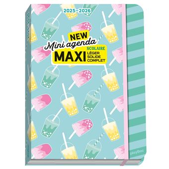 Mini agenda scolaire 2025-2026 - COUVERTURE BUBBLE TEA