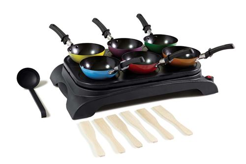 Crêpière Ohmex OHM-PRT-3444POT 6 places 1000 W Noir