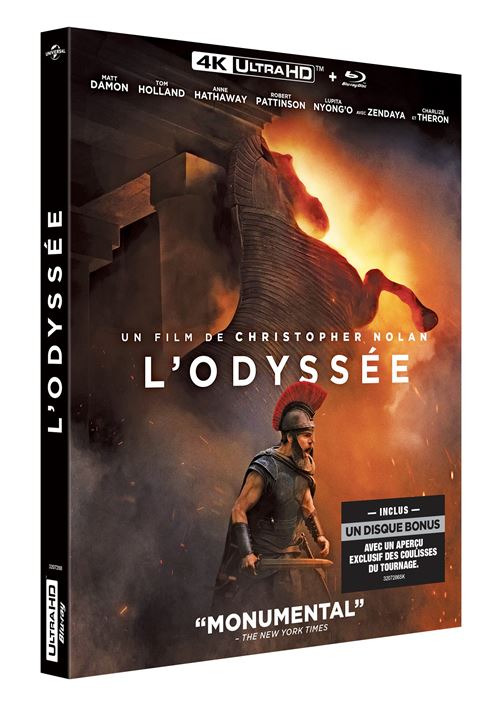 L'Odyssée en 4K Ultra HD, Blu-ray, DVD