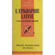 L'épigraphie latine