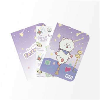 Set de 3 carnets A6 BT21 The Journey RJ