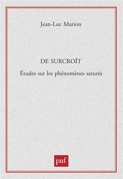 De surcroît - Jean-Luc Marion - broché