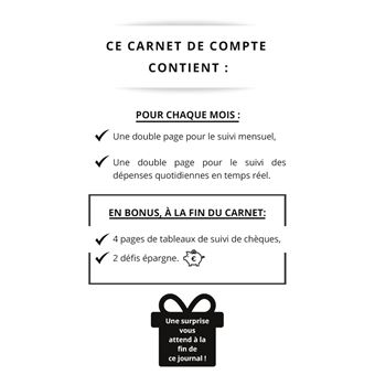 Carnet de compte à remplir