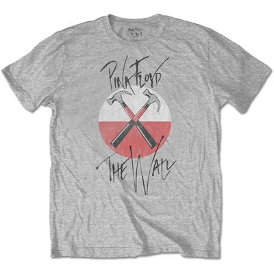 T-Shirt Pink Floyd Wall Faded Hammers Gris