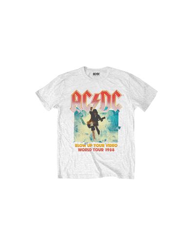 T-Shirt AC/DC Blow Up Your Video Blanc