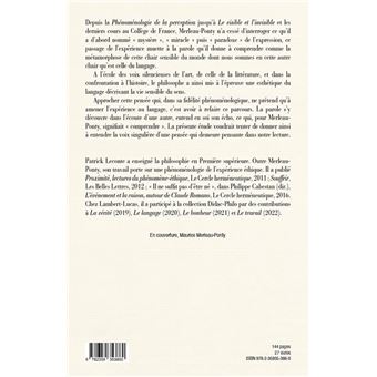 Merleau-Ponty, une esthétique du langage