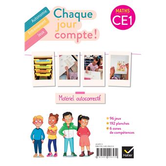 Chaque jour compte maths ce1 ateliers jeux autocorrectifs