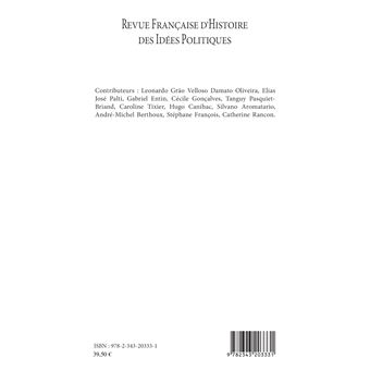 Revue Française d'Histoire des Idées Politiques