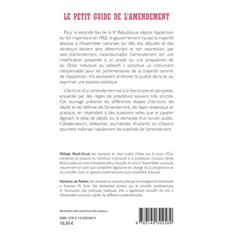 Le petit guide de l'amendement