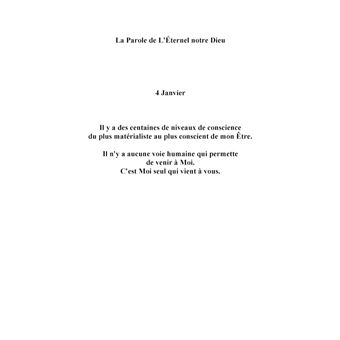 LA PAROLE de L'ETERNEL notre DIEU