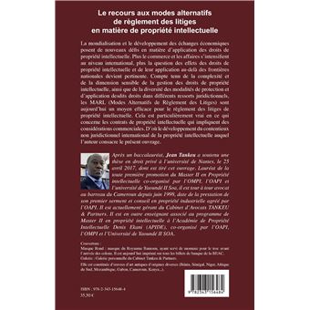 Le recours aux modes alternatifs de règlement des litiges en matière de propriété intellectuelle