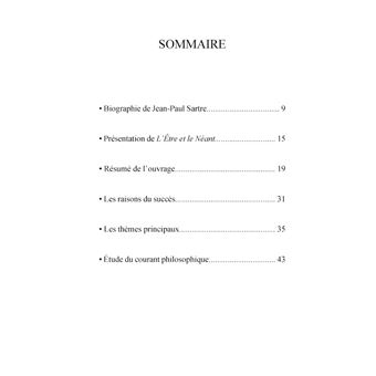 L'Être et le Néant de Jean-Paul Sartre (fiche de lecture et analyse complète de l'oeuvre)
