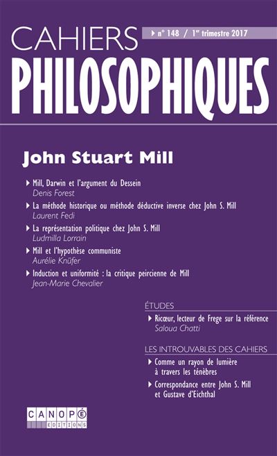 Cahiers philosophiques,148:john stuart mill