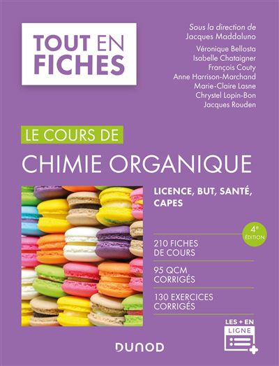 Chimie organique, Tout le cours en fiches