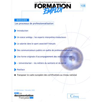 Les processus de professionnalisation