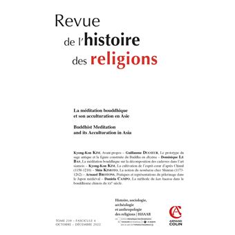 Revue de l'histoire des religions - Nº4/2022 La méditation bouddhique et son acculturation en Asie