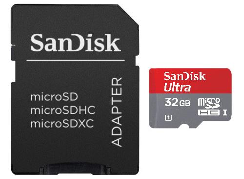 SanDisk Ultra microSDHC 32 Go Class 10 + adaptateur SD - Carte mémoire  micro SD - Achat & prix