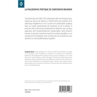 La philosophie poétique de Constantin Brunner