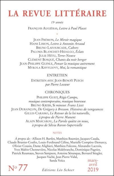 Revue litteraire n°77 (La)