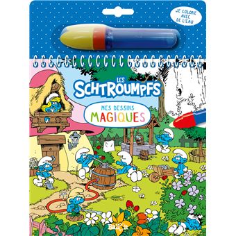 Je colorie avec de l'eau - Les Schtroumpfs