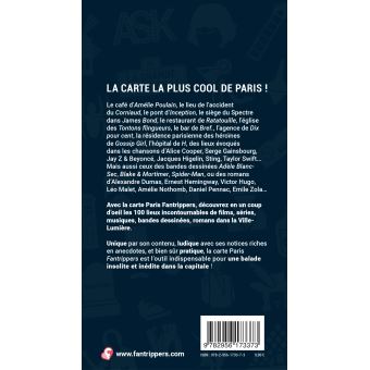 La carte Paris des 100 lieux cultes de films, séries, musiques, BD, romans