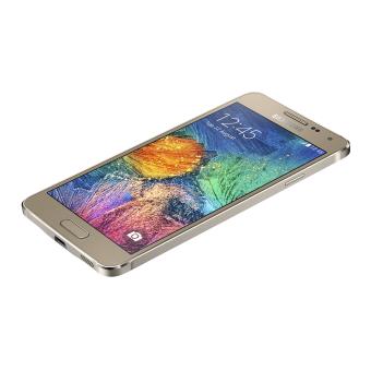 Samsung Galaxy Alpha - 4G smartphone - RAM 2 Go / Mémoire interne 32 Go - écran OEL - 4.7" - 1280 x 720 pixels - rear camera 12 MP - or givré