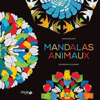 Black coloriage - Mandalas Animaux