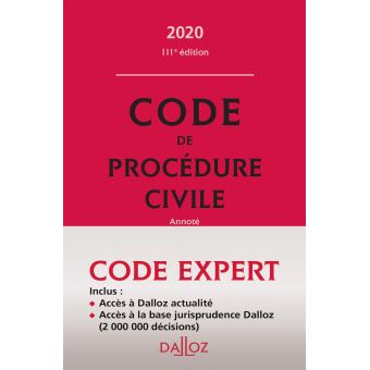 Code Dalloz Expert. Code de procédure civile 2020