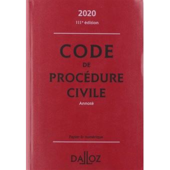 Code Dalloz Expert. Code de procédure civile 2020