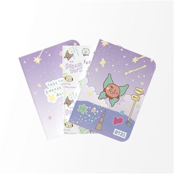 Set de 3 carnets A6 BT21 The Journey Shooky