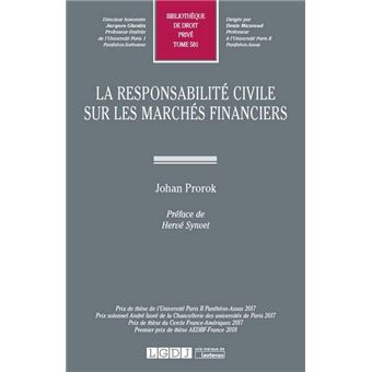 La responsabilite civile sur les marches financiers