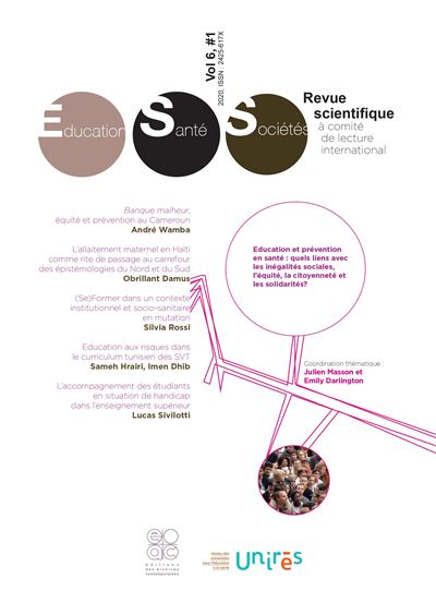 Revue Education, Santé, Sociétés, Vol. 6, No. 1