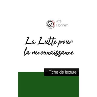 La Lutte pour la reconnaissance de Axel Honneth (fiche de lecture et analyse complète de l'oeuvre)
