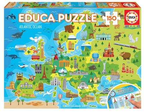 Educa Borras Puzzle Carte d'Europe 150 pièces