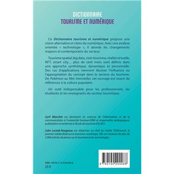 Dictionnaire tourisme et numérique