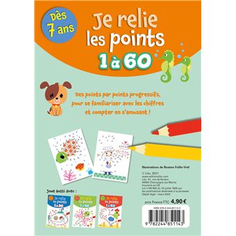 Je relie les points de 1 à 60