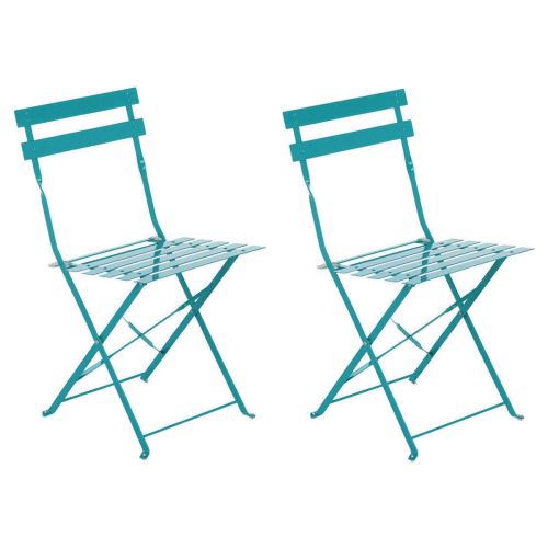 Lot de 2 chaises Hespéride Camargue Bleu Lagon Lot de 2 chaises Hespéride Camargue Bleu Lagon